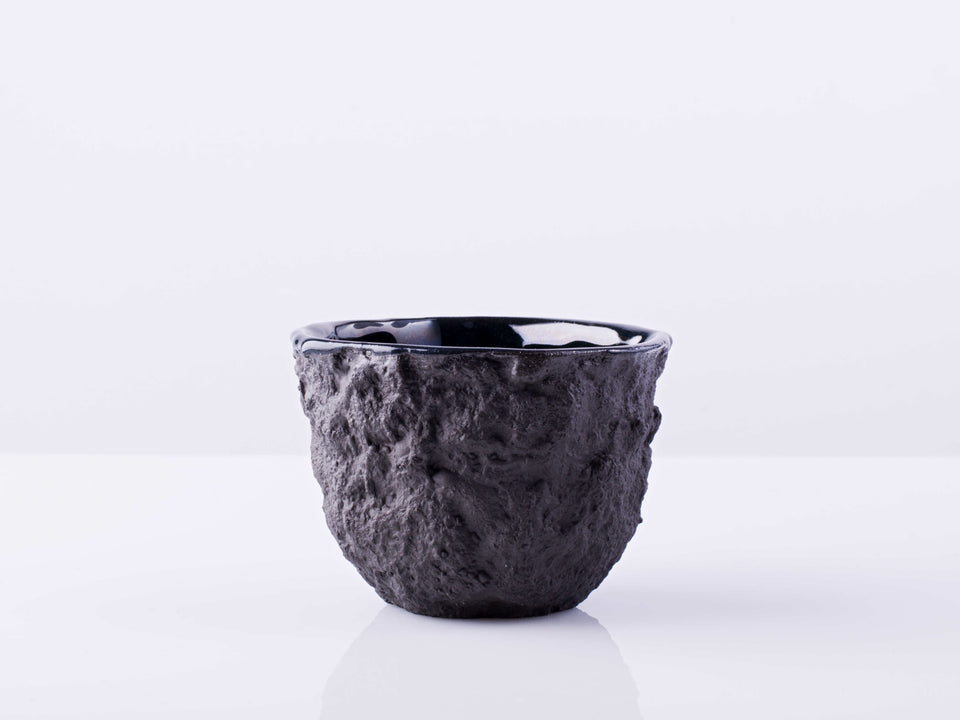 black stoneware cup for esspresso